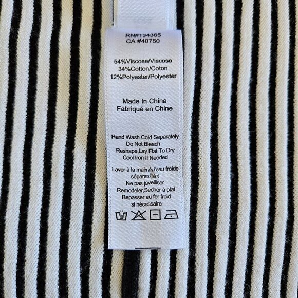 Marla Wynne Ribbed Reversible M L 3/4 Sleeve Open Front Assymetric Hem Cardigan - Picture 8 of 14